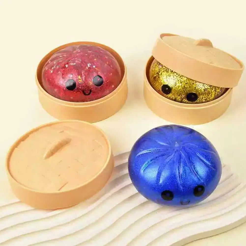🌈 Rainbow Mystery Bao Bun – Balle anti-stress surprise