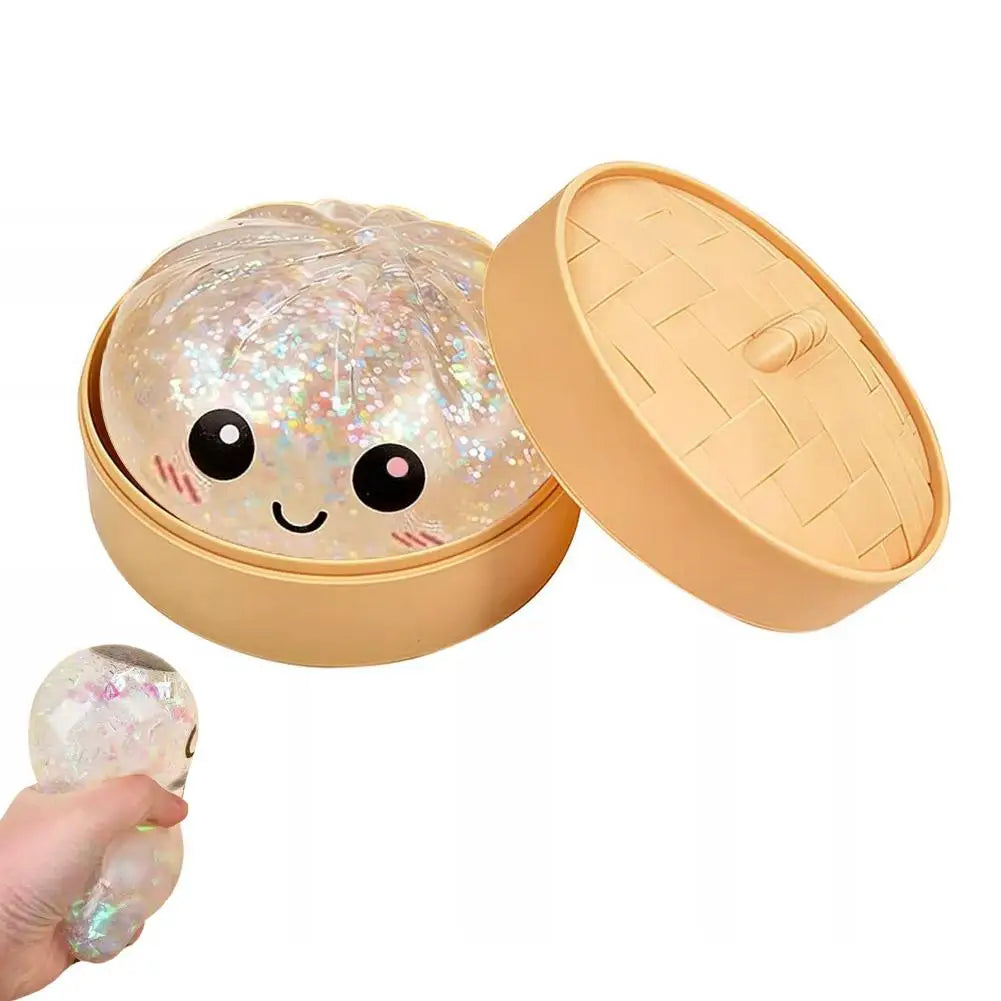 🌈 Rainbow Mystery Bao Bun – Balle anti-stress surprise
