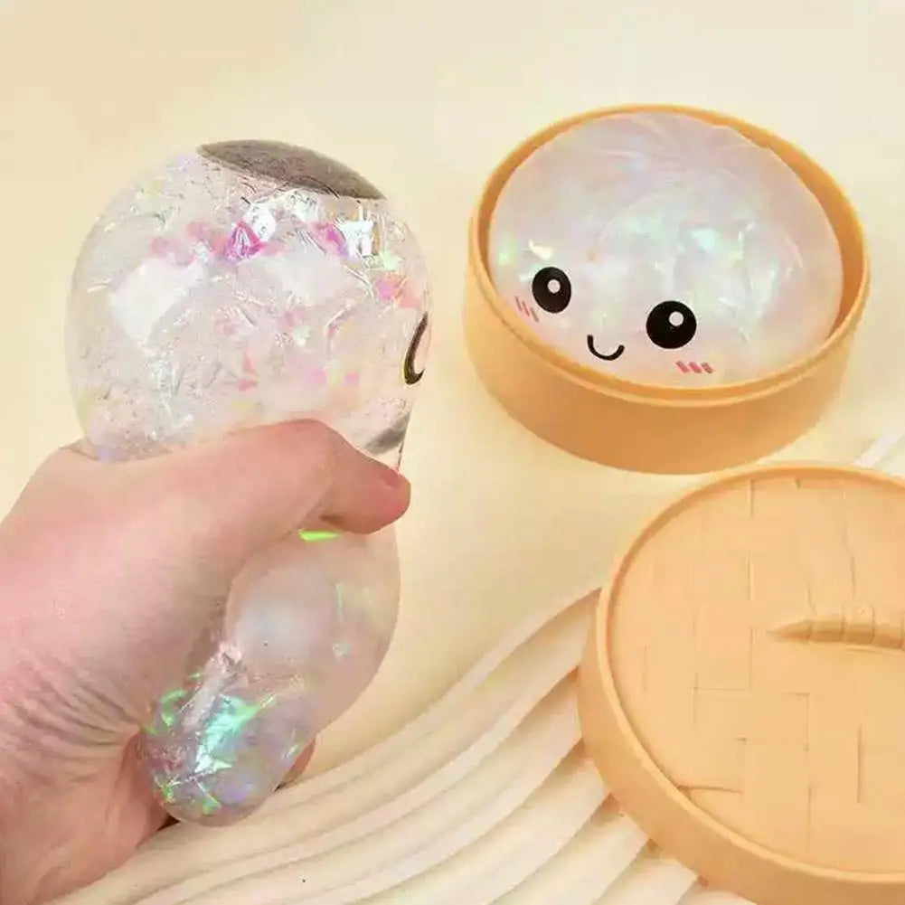 🌈 Rainbow Mystery Bao Bun – Balle anti-stress surprise